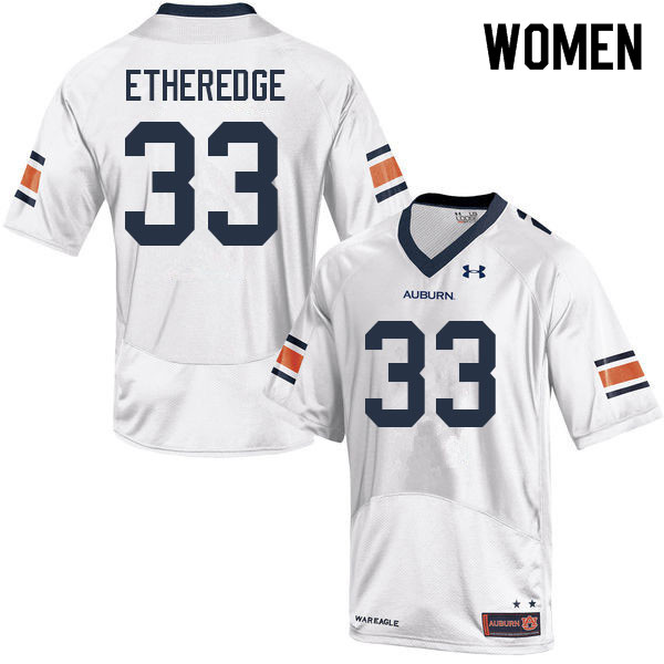 Women's Auburn Tigers #33 Camden Etheredge White 2022 College Stitched Football Jersey